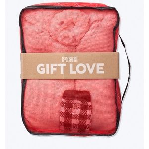 PINK Sherpa Cardigan Gift Set NWT!